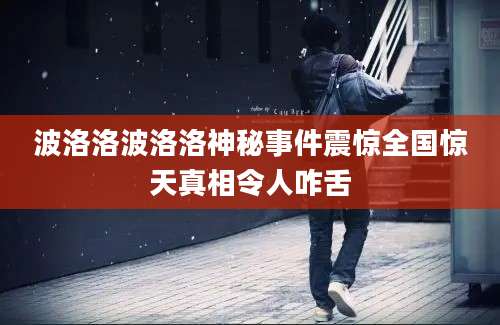 波洛洛波洛洛神秘事件震惊全国惊天真相令人咋舌