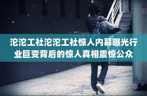 沱沱工社沱沱工社惊人内幕曝光行业巨变背后的惊人真相震惊公众