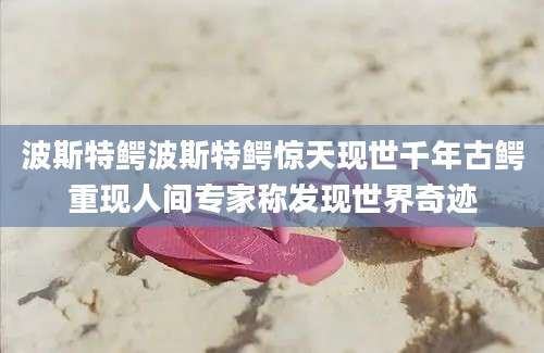 波斯特鳄波斯特鳄惊天现世千年古鳄重现人间专家称发现世界奇迹