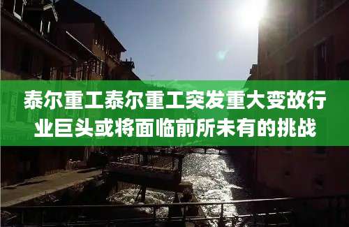 泰尔重工泰尔重工突发重大变故行业巨头或将面临前所未有的挑战