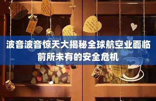 波音波音惊天大揭秘全球航空业面临前所未有的安全危机
