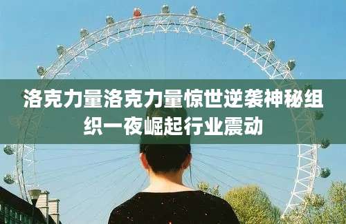 洛克力量洛克力量惊世逆袭神秘组织一夜崛起行业震动