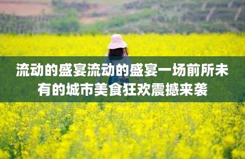 流动的盛宴流动的盛宴一场前所未有的城市美食狂欢震撼来袭