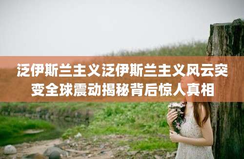 泛伊斯兰主义泛伊斯兰主义风云突变全球震动揭秘背后惊人真相