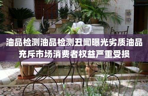 油品检测油品检测丑闻曝光劣质油品充斥市场消费者权益严重受损