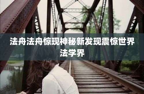 法舟法舟惊现神秘新发现震惊世界法学界