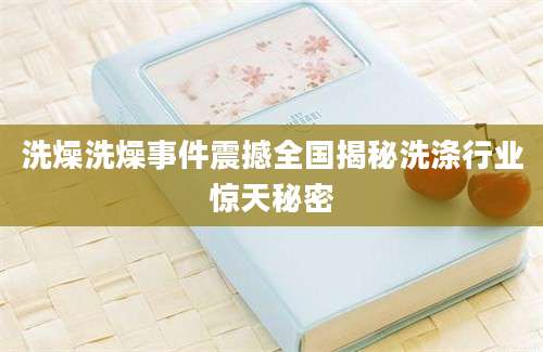 洗燥洗燥事件震撼全国揭秘洗涤行业惊天秘密