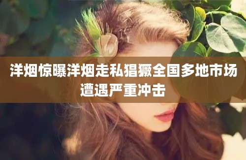 洋烟惊曝洋烟走私猖獗全国多地市场遭遇严重冲击