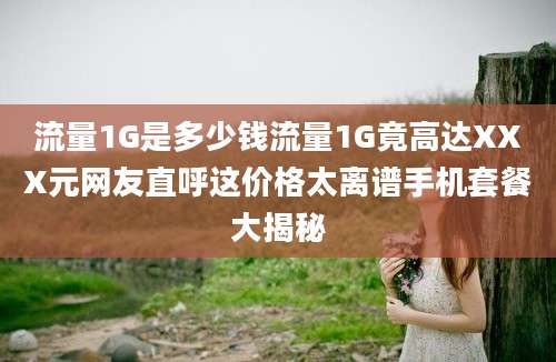 流量1G是多少钱流量1G竟高达XXX元网友直呼这价格太离谱手机套餐大揭秘