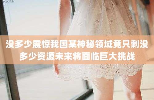 没多少震惊我国某神秘领域竟只剩没多少资源未来将面临巨大挑战