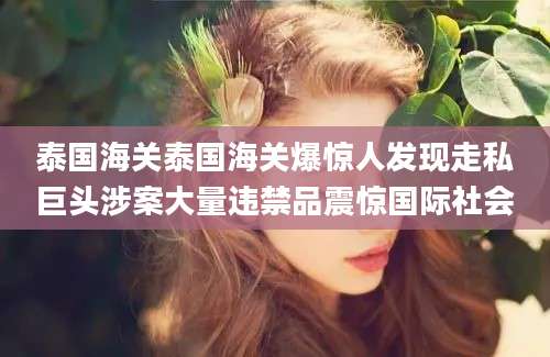 泰国海关泰国海关爆惊人发现走私巨头涉案大量违禁品震惊国际社会