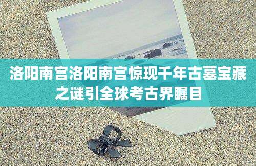 洛阳南宫洛阳南宫惊现千年古墓宝藏之谜引全球考古界瞩目