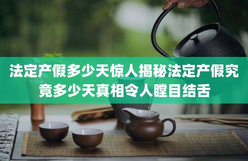 法定产假多少天惊人揭秘法定产假究竟多少天真相令人瞠目结舌