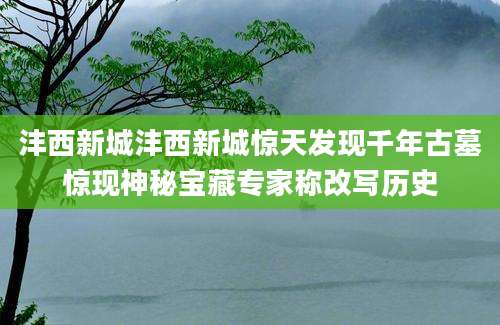 沣西新城沣西新城惊天发现千年古墓惊现神秘宝藏专家称改写历史