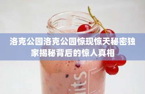 洛克公园洛克公园惊现惊天秘密独家揭秘背后的惊人真相