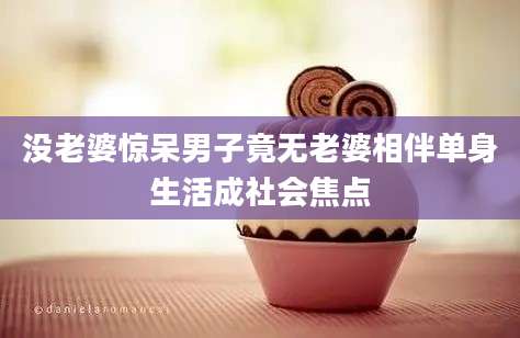 没老婆惊呆男子竟无老婆相伴单身生活成社会焦点