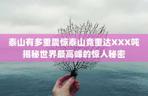 泰山有多重震惊泰山竟重达XXX吨揭秘世界最高峰的惊人秘密