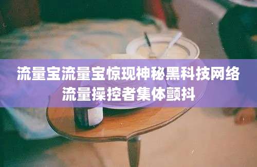 流量宝流量宝惊现神秘黑科技网络流量操控者集体颤抖