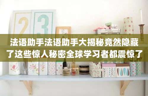 法语助手法语助手大揭秘竟然隐藏了这些惊人秘密全球学习者都震惊了