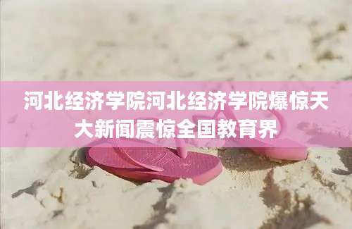 河北经济学院河北经济学院爆惊天大新闻震惊全国教育界