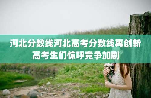 河北分数线河北高考分数线再创新高考生们惊呼竞争加剧