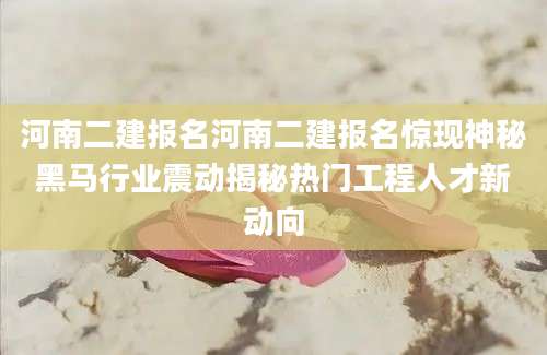 河南二建报名河南二建报名惊现神秘黑马行业震动揭秘热门工程人才新动向