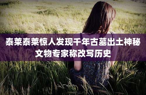 泰莱泰莱惊人发现千年古墓出土神秘文物专家称改写历史