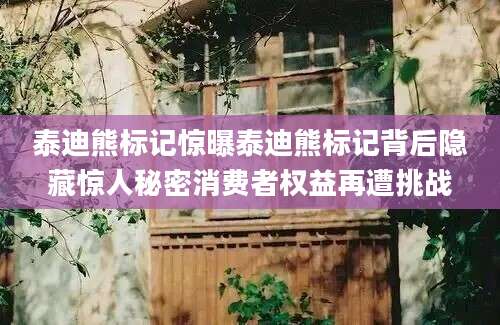 泰迪熊标记惊曝泰迪熊标记背后隐藏惊人秘密消费者权益再遭挑战