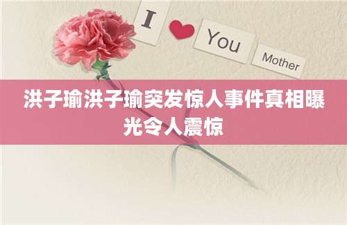 洪子瑜洪子瑜突发惊人事件真相曝光令人震惊