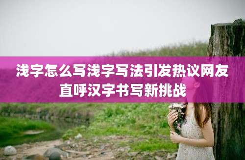 浅字怎么写浅字写法引发热议网友直呼汉字书写新挑战