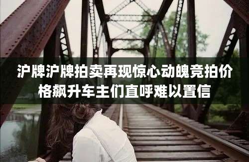 沪牌沪牌拍卖再现惊心动魄竞拍价格飙升车主们直呼难以置信