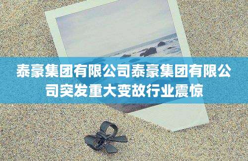 泰豪集团有限公司泰豪集团有限公司突发重大变故行业震惊