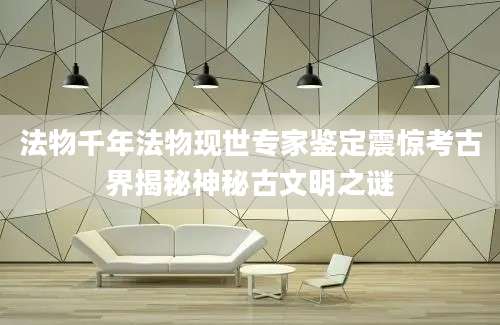 法物千年法物现世专家鉴定震惊考古界揭秘神秘古文明之谜