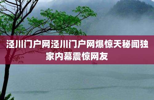 泾川门户网泾川门户网爆惊天秘闻独家内幕震惊网友