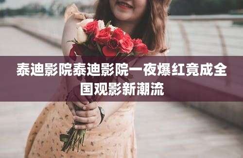 泰迪影院泰迪影院一夜爆红竟成全国观影新潮流
