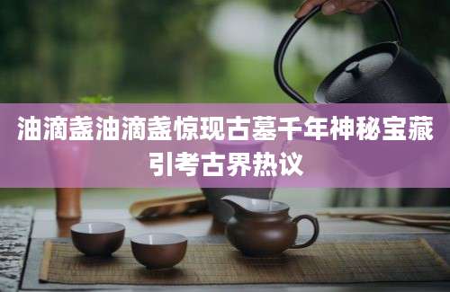 油滴盏油滴盏惊现古墓千年神秘宝藏引考古界热议