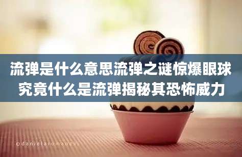 流弹是什么意思流弹之谜惊爆眼球究竟什么是流弹揭秘其恐怖威力