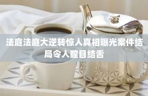 法庭法庭大逆转惊人真相曝光案件结局令人瞠目结舌