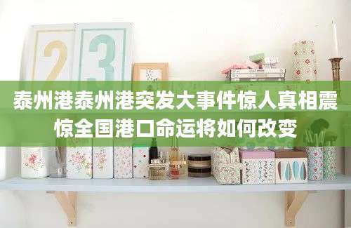 泰州港泰州港突发大事件惊人真相震惊全国港口命运将如何改变