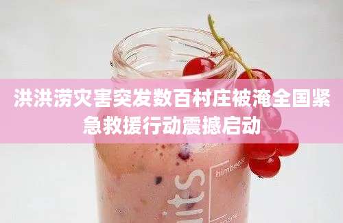 洪洪涝灾害突发数百村庄被淹全国紧急救援行动震撼启动