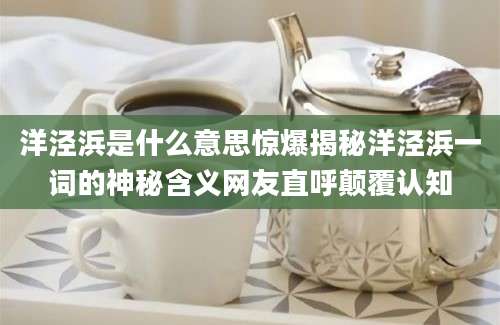 洋泾浜是什么意思惊爆揭秘洋泾浜一词的神秘含义网友直呼颠覆认知