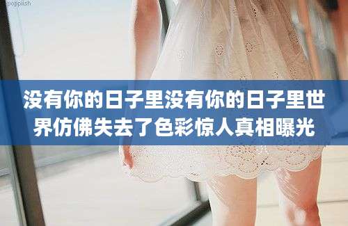 没有你的日子里没有你的日子里世界仿佛失去了色彩惊人真相曝光